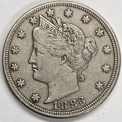 1883 No CENTS Liberty Nickel . . . . Choice About Uncirculated