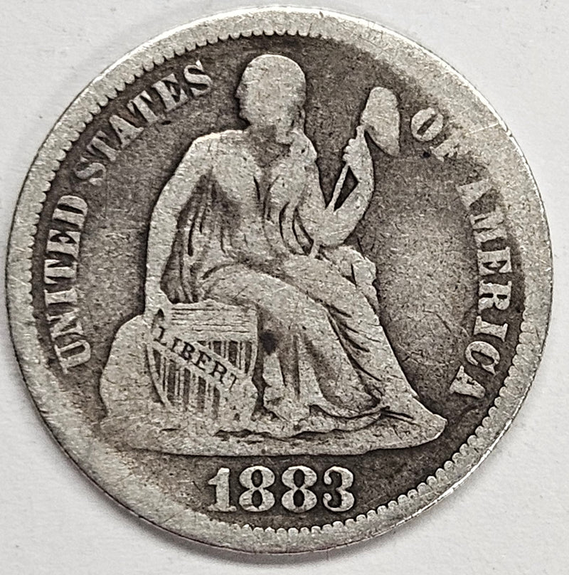 1883 Seated Liberty Dime . . . . Very Good