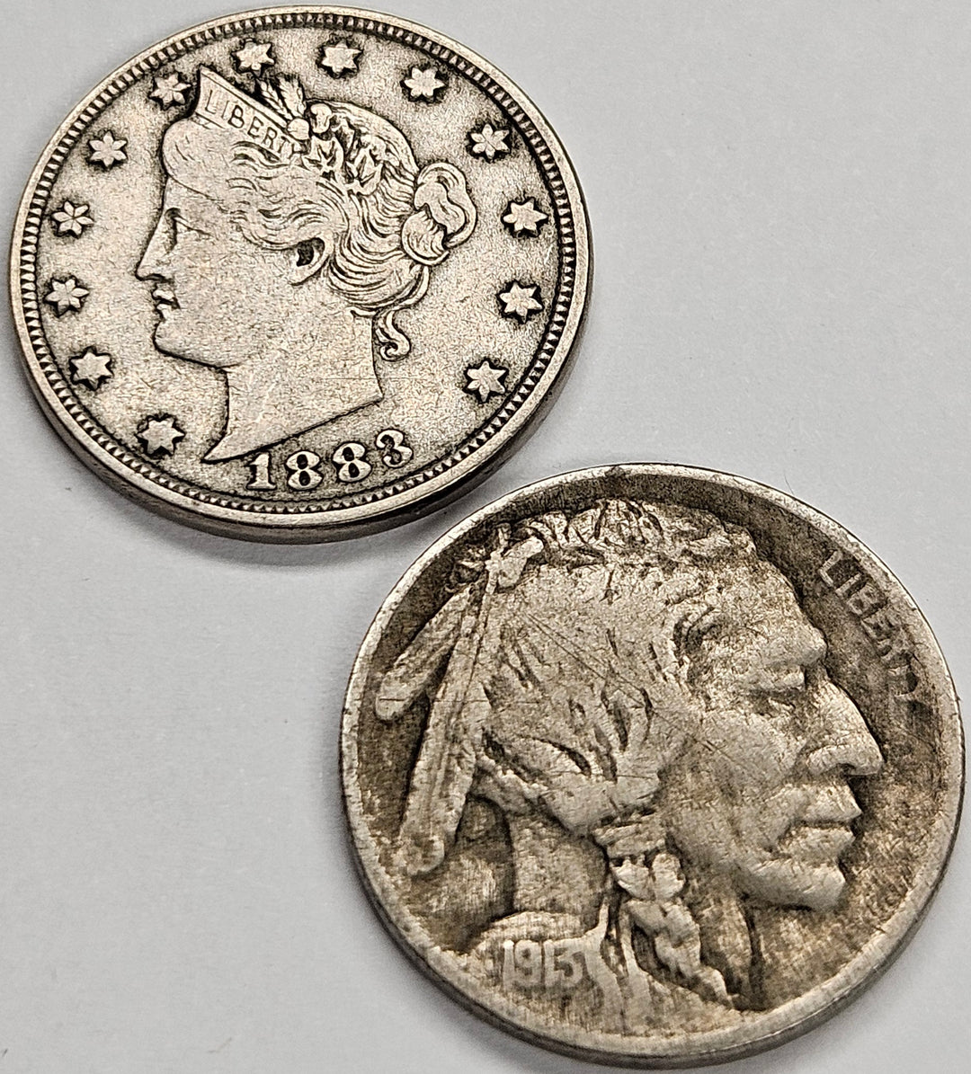 One Year Type 1883 No Cents 1913 Type 1 Nickels Very Fine