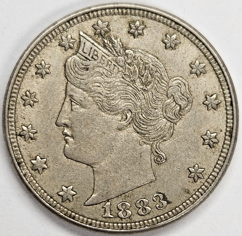 1883 No CENTS Liberty Nickel . . . . Choice About Uncirculated