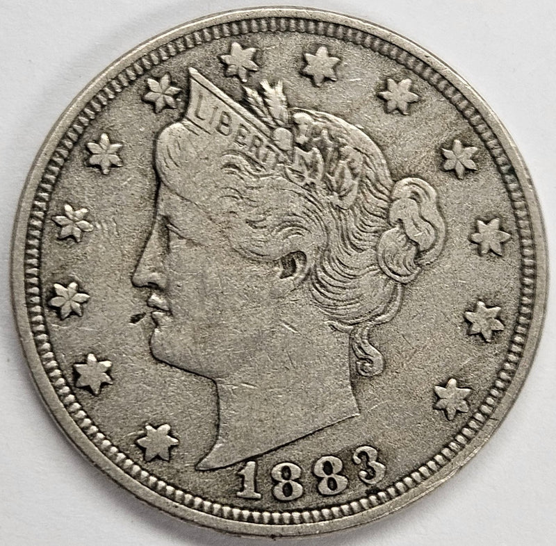 1883 No CENTS Liberty Nickel . . . . Very Fine