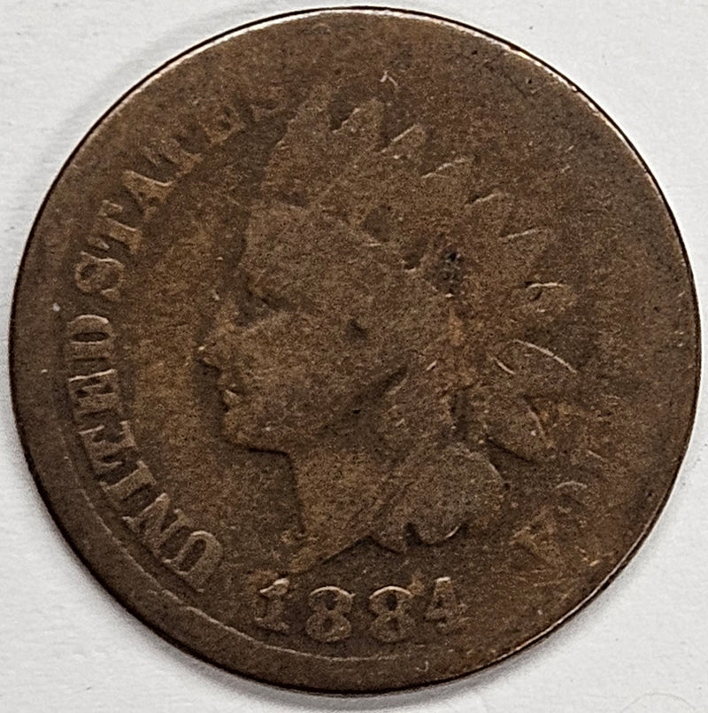 1884 Indian Cent . . . . About Good