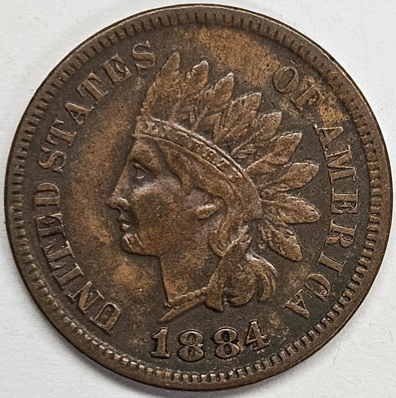 1884 Indian Cent . . . . Choice About Uncirculated