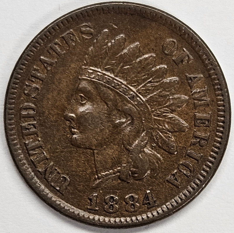 1884 Indian Cent . . . . Choice About Uncirculated