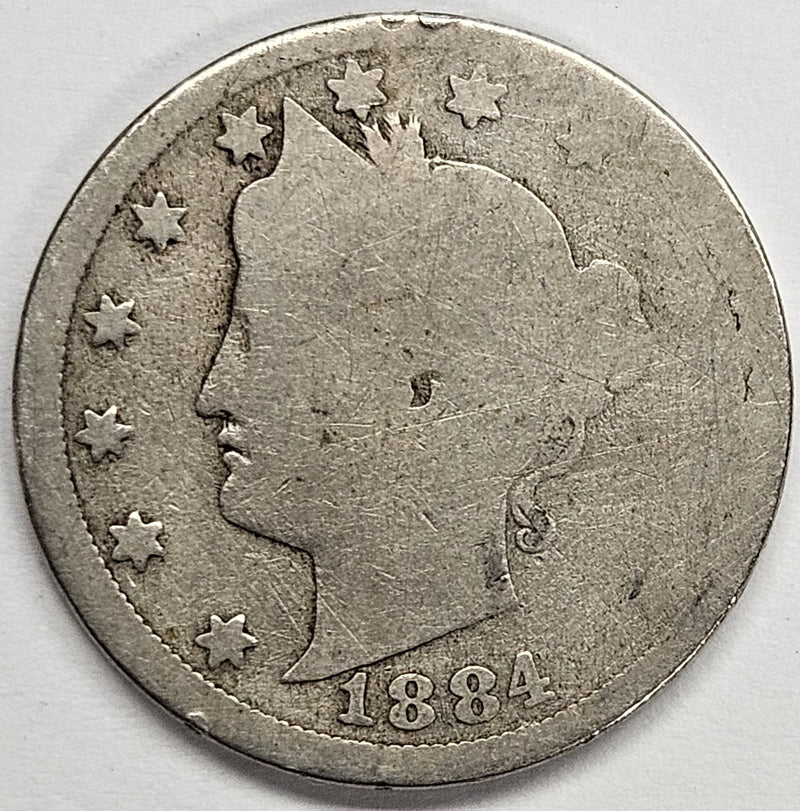 1884 Liberty Nickel . . . . About Good