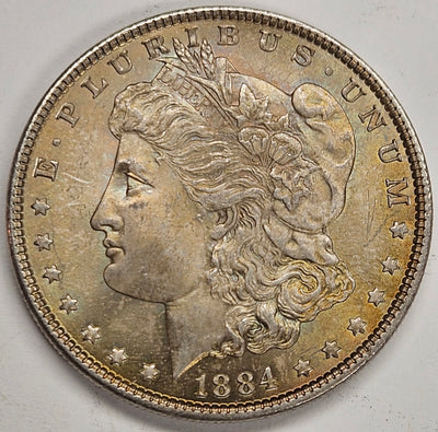 1884 Morgan Dollar Choice BU Toned