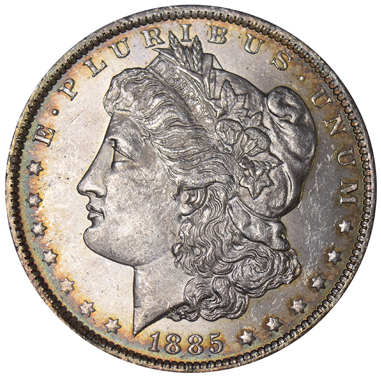 1885-O Morgan Dollar . . . . Choice BU Toned Reverse