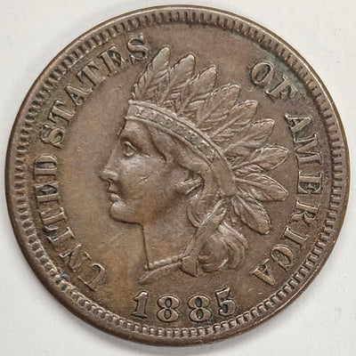 1885 Indian Cent XF/AU