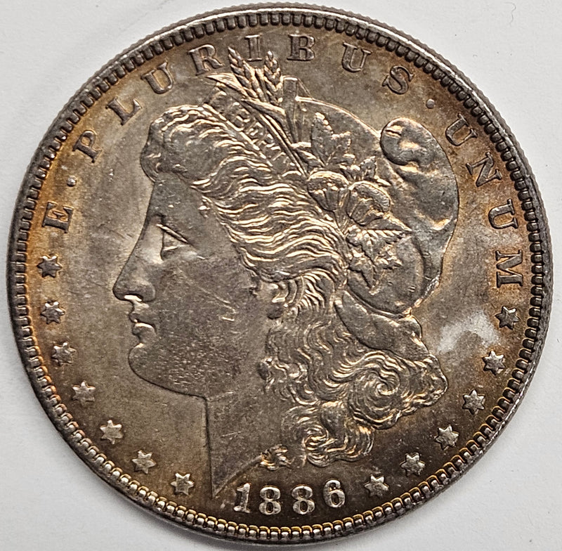 1886 Morgan Dollar . . . . Choice BU Toned