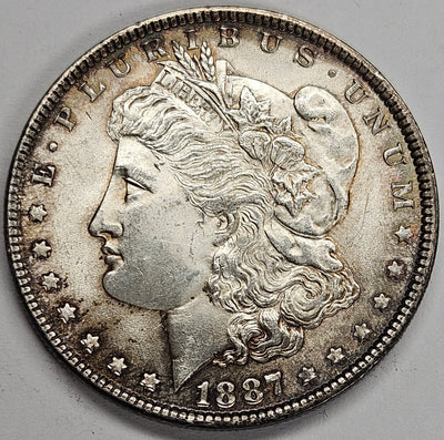 1887 Morgan Dollar Gem BU Toned