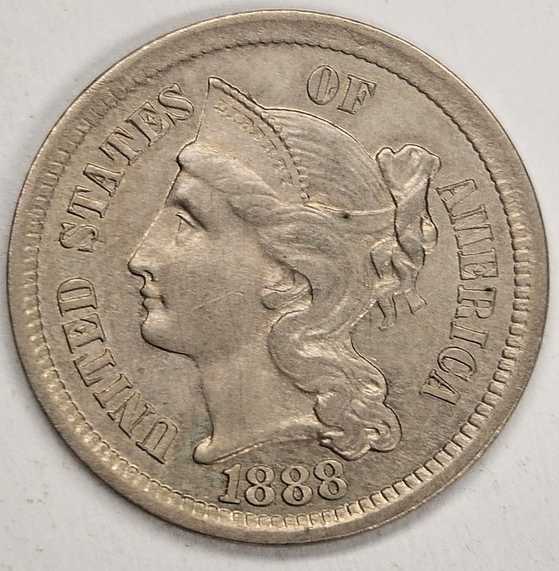 1888 Nickel Three Cent Piece . . . . Choice Brilliant Uncirculated