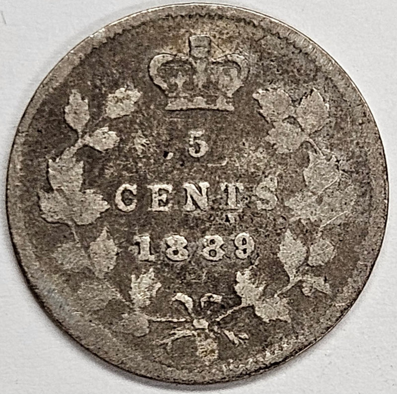 1889 Canadian 5 Cents . . . . Very Good