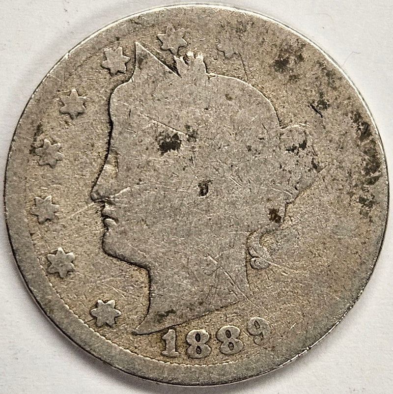 1889 Liberty Nickel . . . . About Good