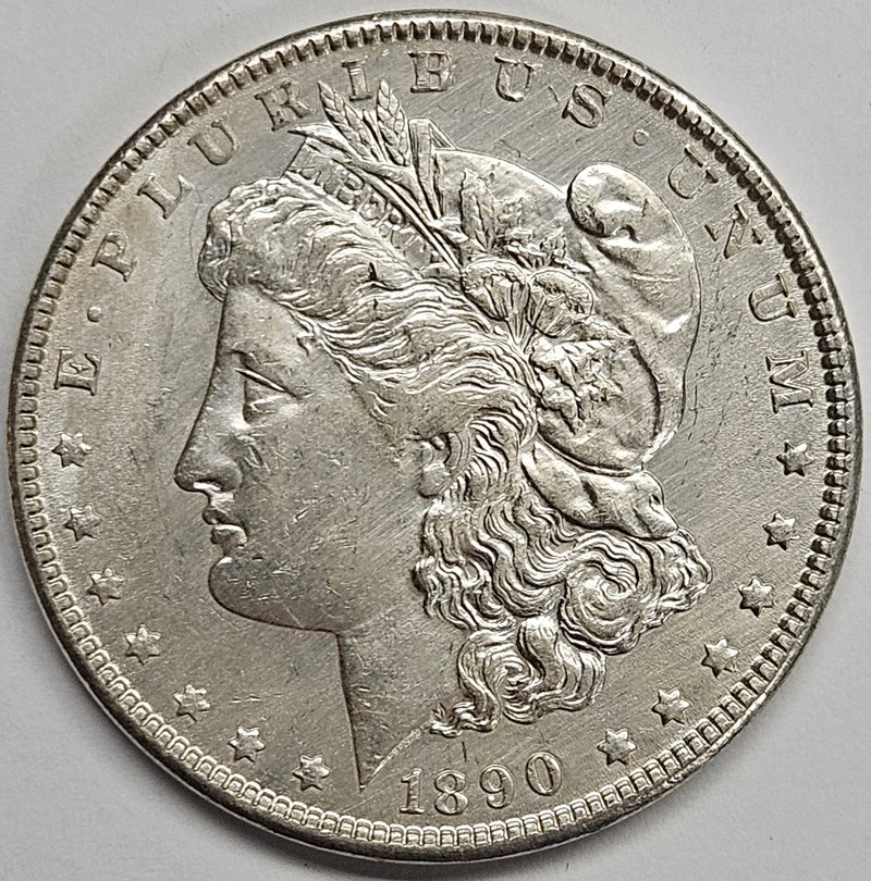 1890 Morgan Dollar . . . . AU cleaned