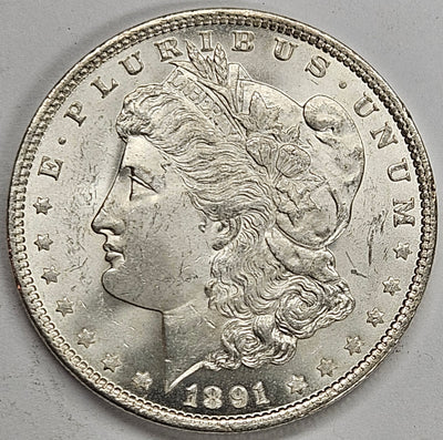 1891 Morgan Dollar Choice BU+