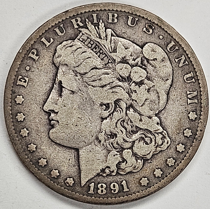 1891-CC Morgan Dollar Fine