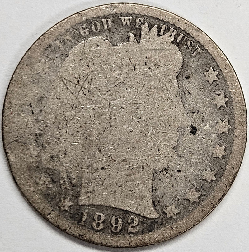 1892 Barber Quarter . . . . Fair