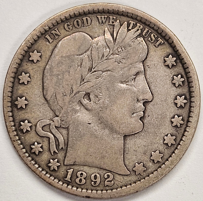 1892 Barber Quarter . . . . Very Fine