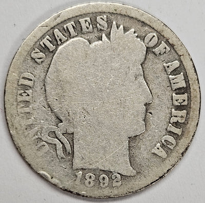 1892-O Barber Dime AG/Good