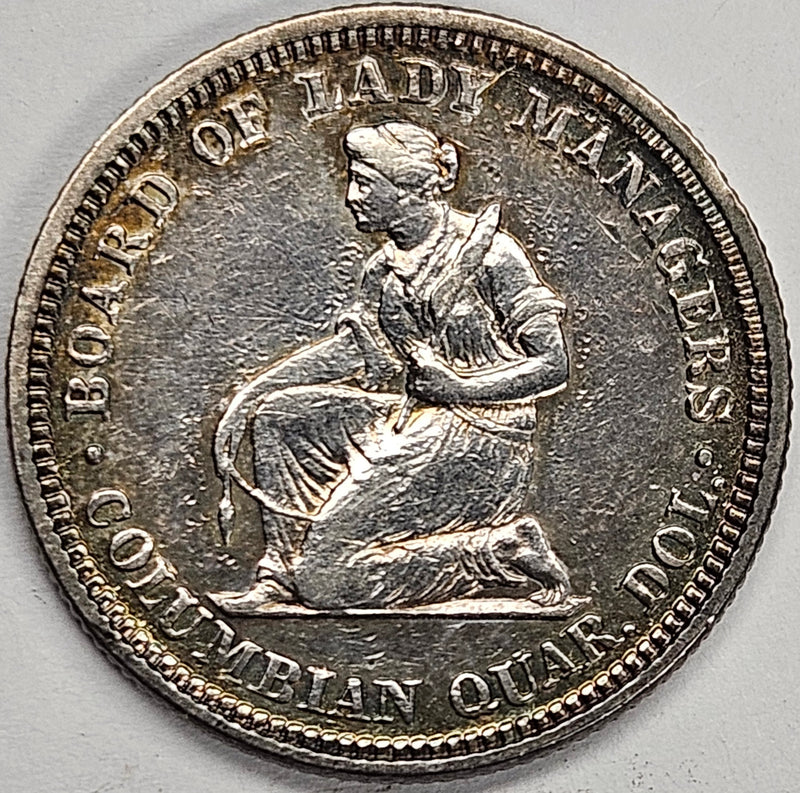 Isabella Quarter 1893 AU small hits