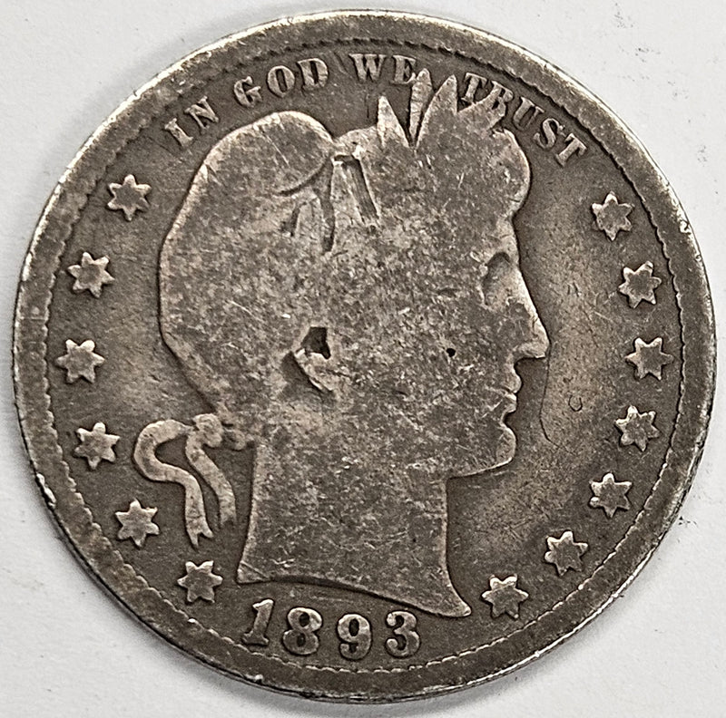 1893-S Barber Quarter Good