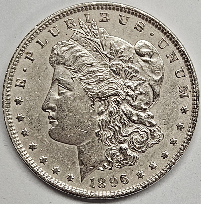 1896 Morgan Dollar . . . . Uncirculated stained