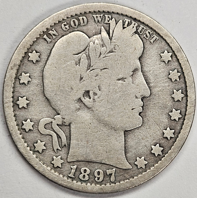 1897-O Barber Quarter Very Good