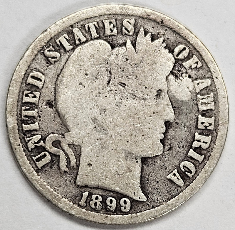 1899 Barber Dime . . . . Good hits