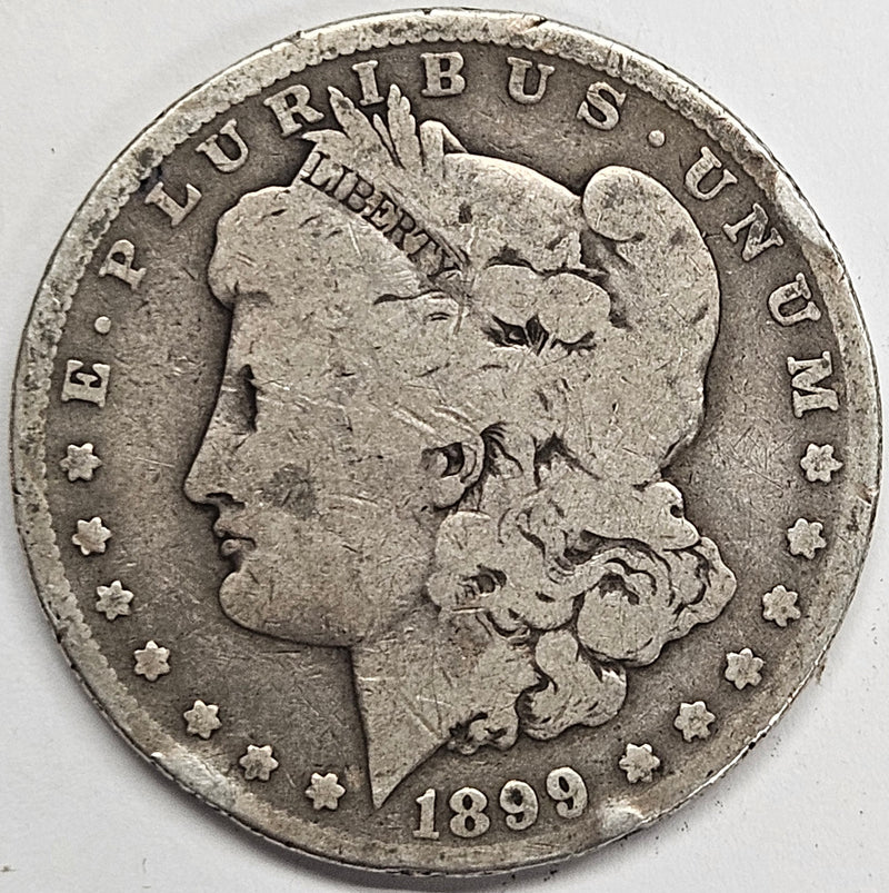 1899 Morgan Dollar . . . . Good rim bumps