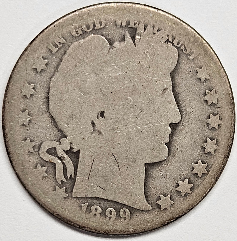 1899-O Barber Half . . . . About Good