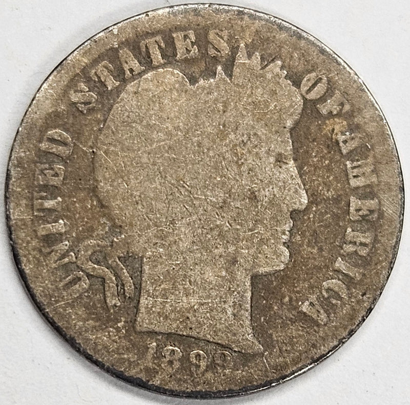 1899-S Barber Dime . . . . About Good