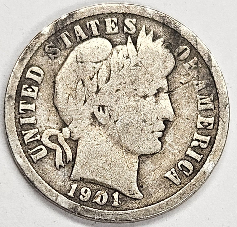 1901 Barber Dime . . . . Fine