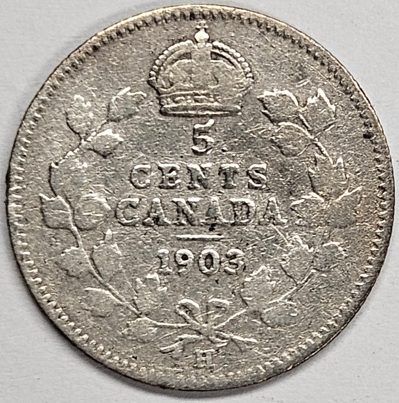 1903-H Canadian 5 Cents . . . . Very Good