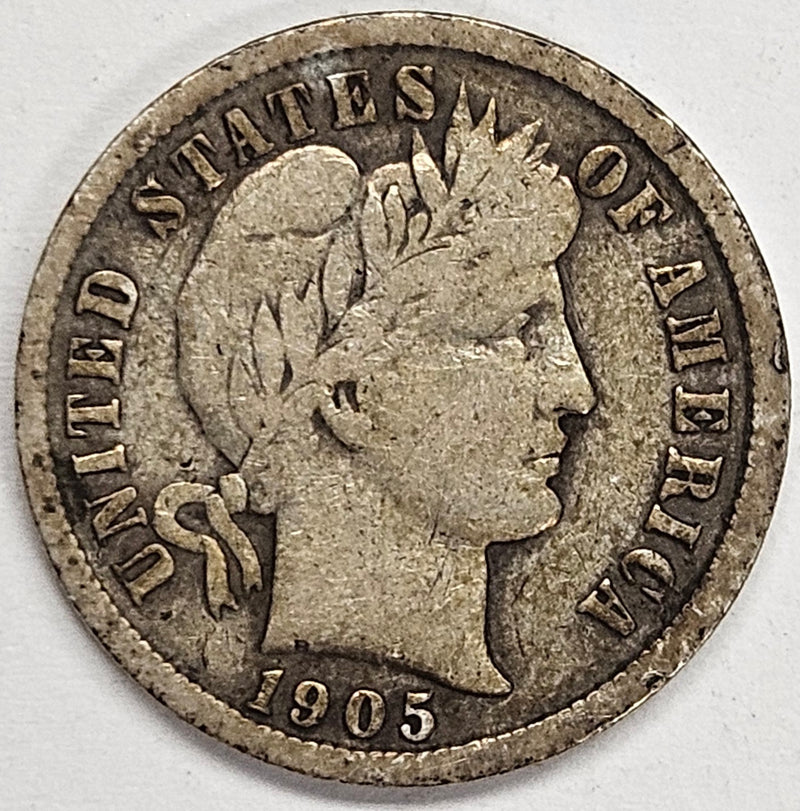 1905 Barber Dime . . . . Fine