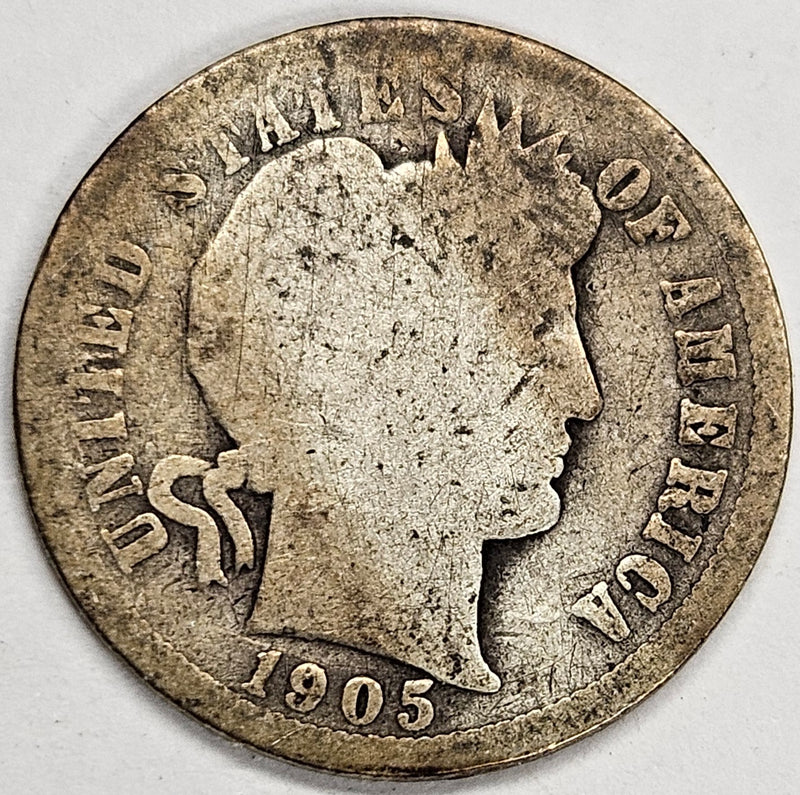 1905-O Barber Dime . . . . About Good