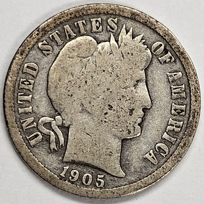 1905-S Barber Dime . . . . Very Good