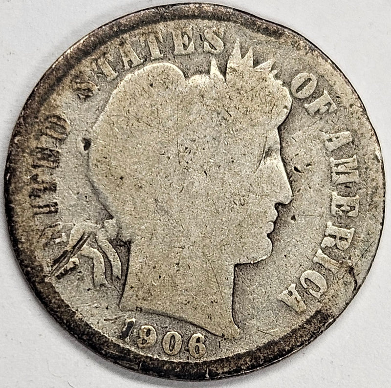 1906-D Barber Dime . . . . Good