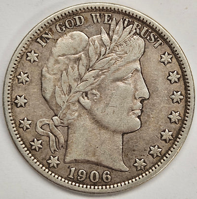 1906-D Barber Half Extremely Fine