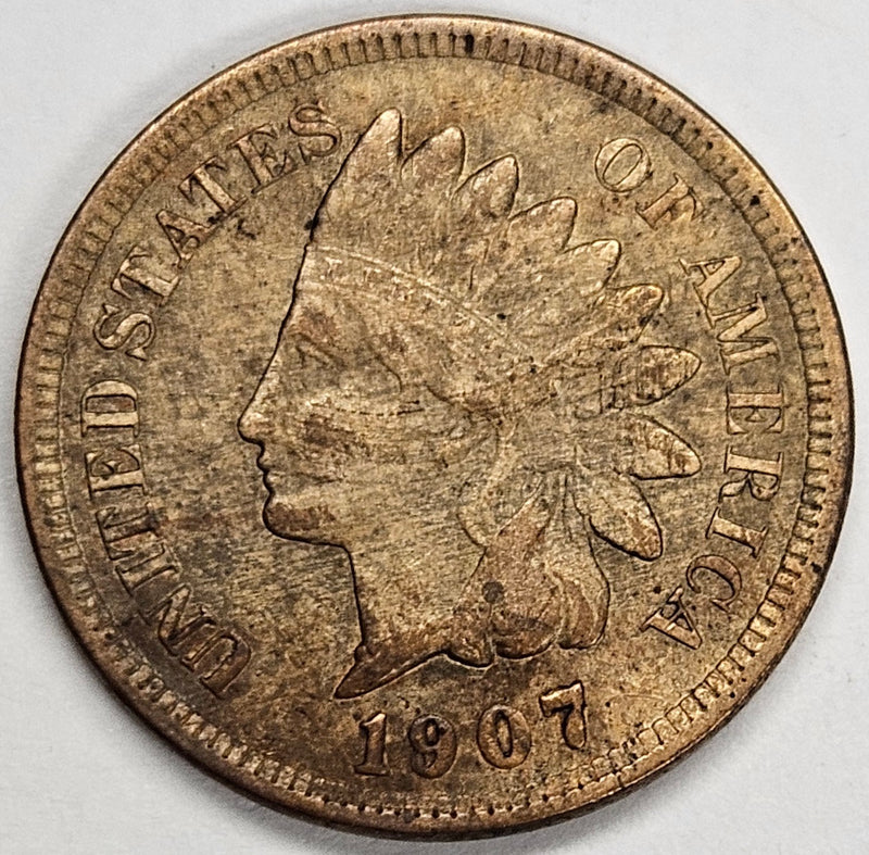 1907 Indian Cent . . . . XF cleaned