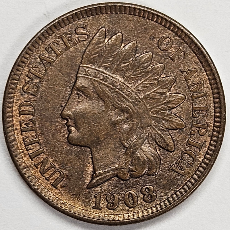 1908 Indian Cent . . . . Choice BU+ Red/Brown