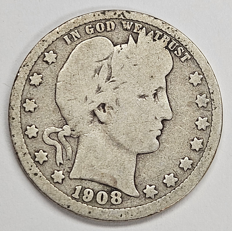 1908-D Barber Quarter . . . . Good