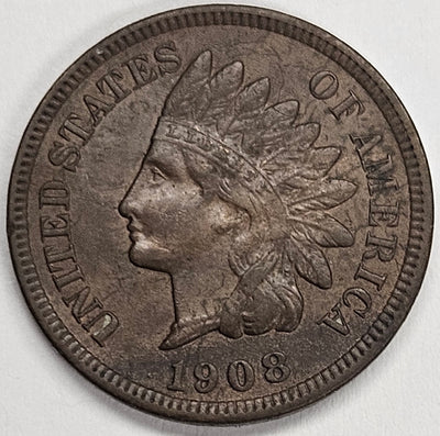 1908-S Indian Cent Choice About Uncirculated