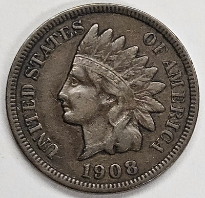 1908-S Indian Cent Extremely Fine