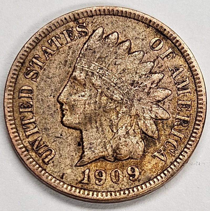 1909 Indian Cent . . . . AU cleaned