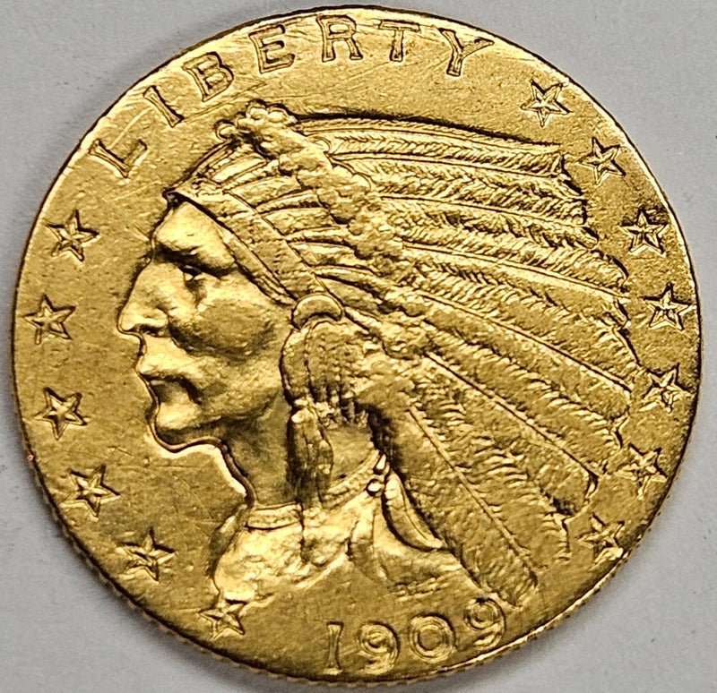 1909 $2.50 Indian Gold . . . . Select Brilliant Uncirculated