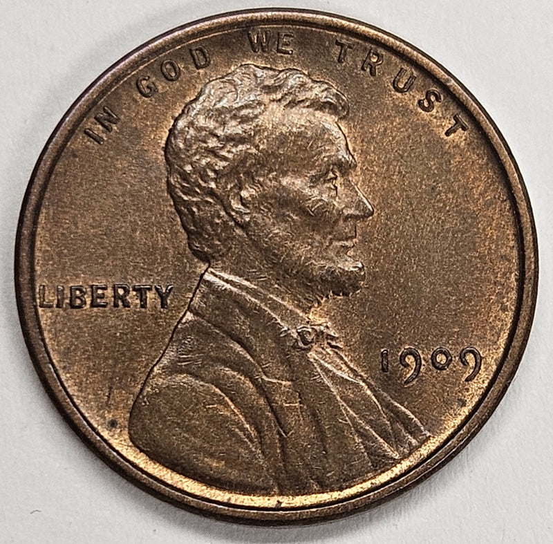 1909 VDB Lincoln Cent Gem BU Red/Brown