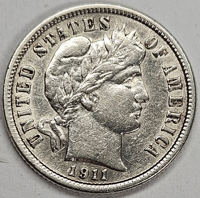 1911 Barber Dime Choice About Uncirculated