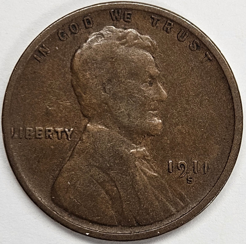 1911-S Lincoln Cent . . . . Very Good