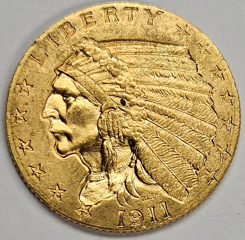 1911 $2.50 Indian Gold . . . . Choice Brilliant Uncirculated