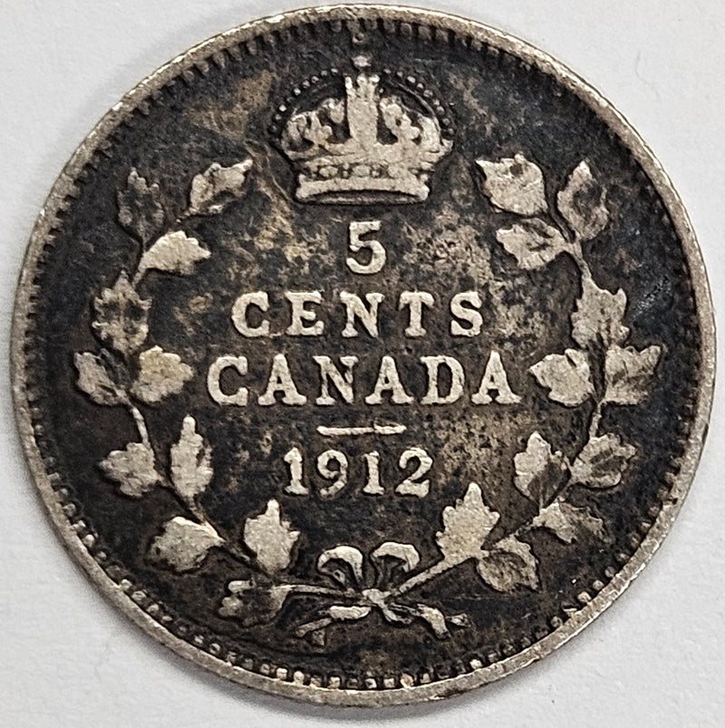 1912 Canadian 5 Cents . . . . Fine